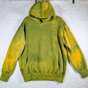 Crooks & Castles Green and Yellow Tie-Dye Hoodie